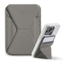 MOFT Snap-On MagSafe phone stand and wallet in Taupe MOVAS vegan leather