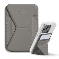 MOFT Snap-On MagSafe phone stand and wallet in Taupe MOVAS vegan leather