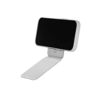 Portrait stand mode of the MOFT Snap tripod wallet on a desk