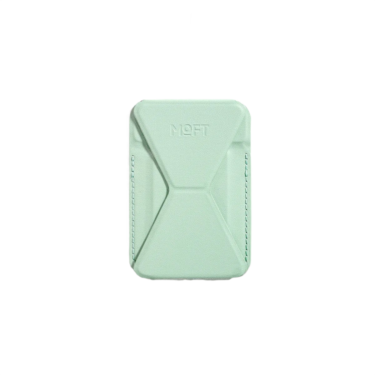 Cards being slotted into the MOFT Snap-On MagSafe wallet