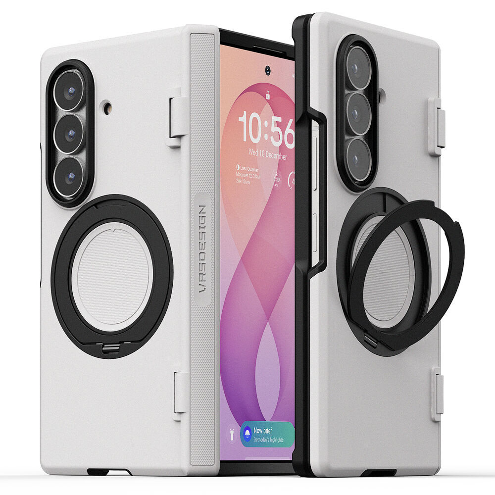 VRS Design Terra Guard QuickStand Pro case for Samsung Galaxy Z Fold 8 Ultra in Cream
