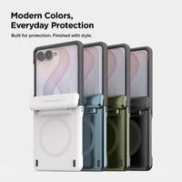 Integrated front screen shield on VRS Terra Guard Modern Galaxy Z Flip 8 case