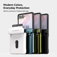 Rear card slot holding two cards on VRS Terra Guard Modern Go Z Flip 8 case