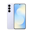 Refurbished Samsung Galaxy S25 FE 256GB in Icy Blue — front and back view showing slim profile and triple-camera system