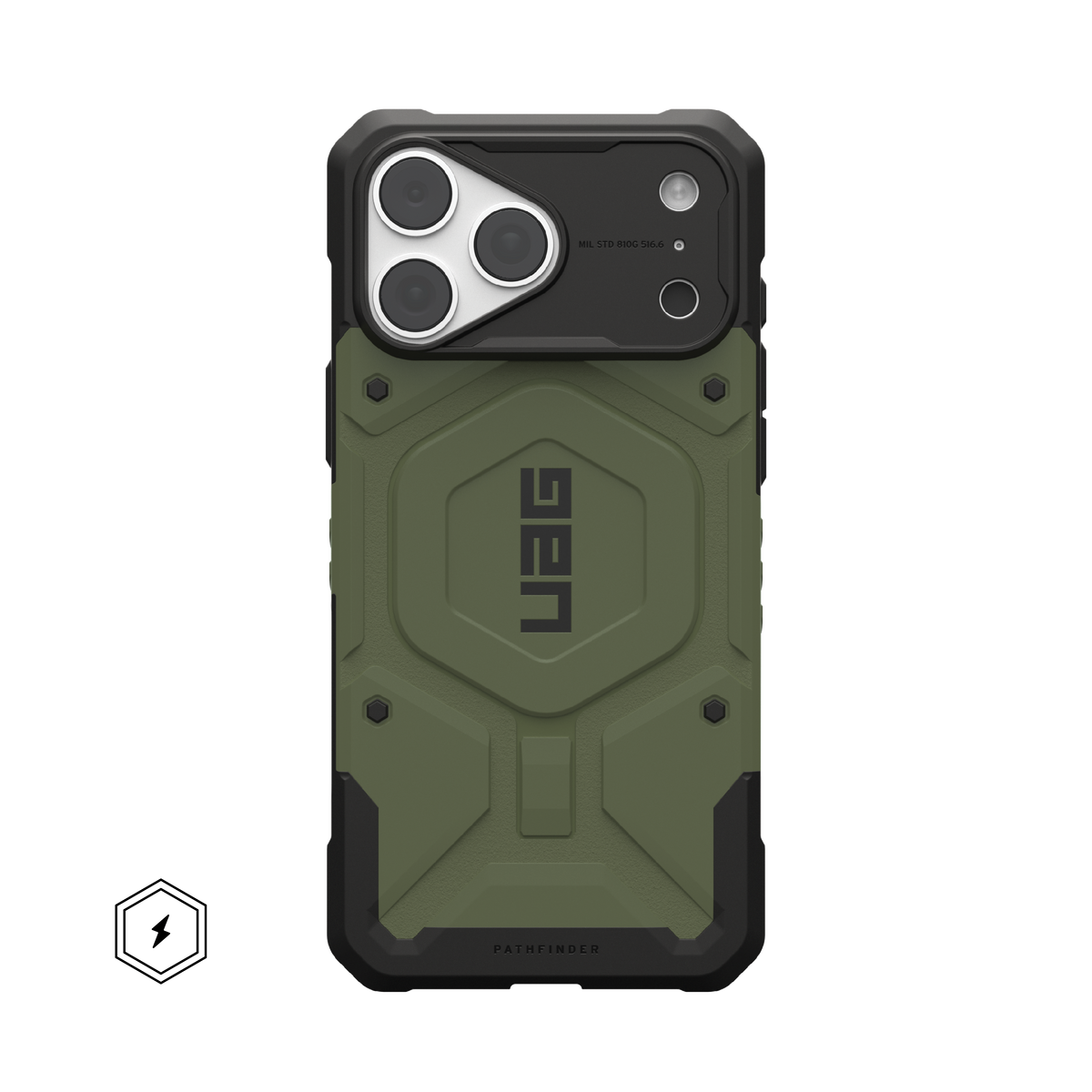 UAG Pathfinder case for iPhone 18 Pro Max in Olive Drab, back