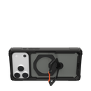 UAG Plasma XTE 360 case for iPhone 18 Pro Max in Black/Orange, kickstand in landscape