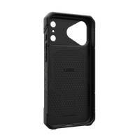 UAG Monarch Pro case for iPhone 18 Pro Max in Titanium, angled