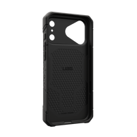 UAG Monarch Pro case for iPhone 18 Pro Max in Kevlar Mallard, angled