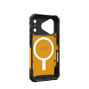 UAG Pathfinder case for iPhone 18 Pro in Heritage Yellow, angled