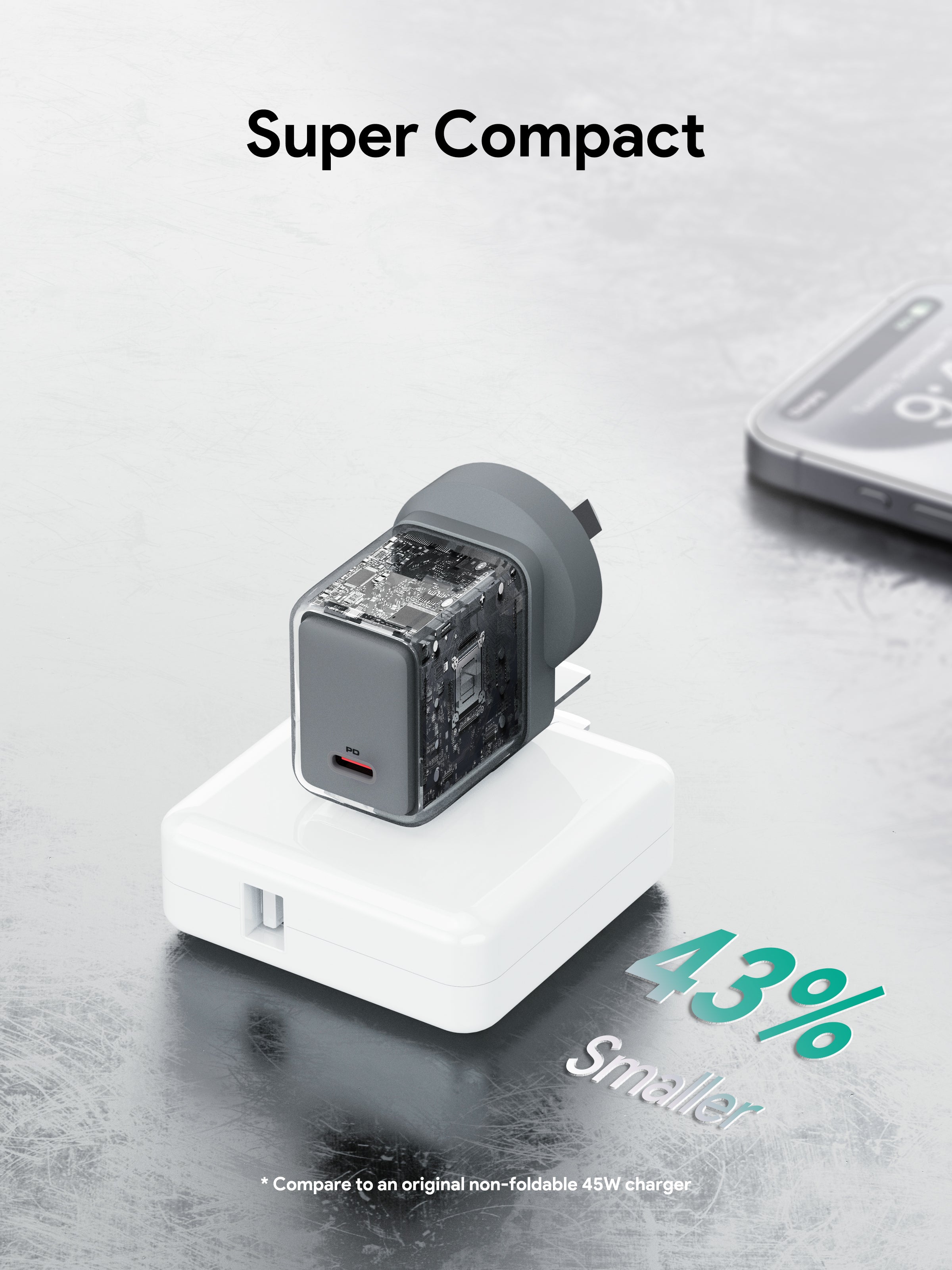 Aukey Comet 45W PD Fast Wall Charger GaN USB-C (PA-C2)