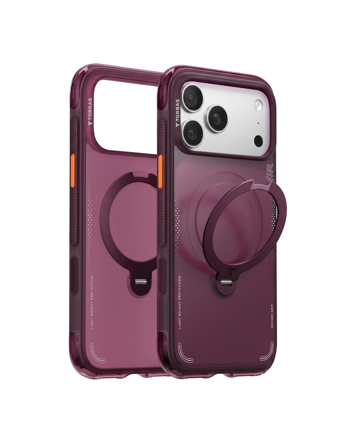 Torras Ostand Q3 Air MagSafe case for iPhone 18 Pro in Cosmic Purple
