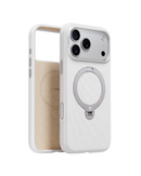 Torras Ostand Q3 Silicone Wind case for iPhone 18 Pro Max in Cream Apricot