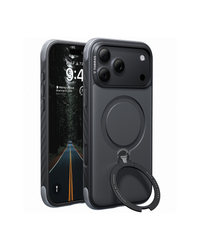Torras Ostand Q3 Rugged case for iPhone 18 Pro Max in Jet Black