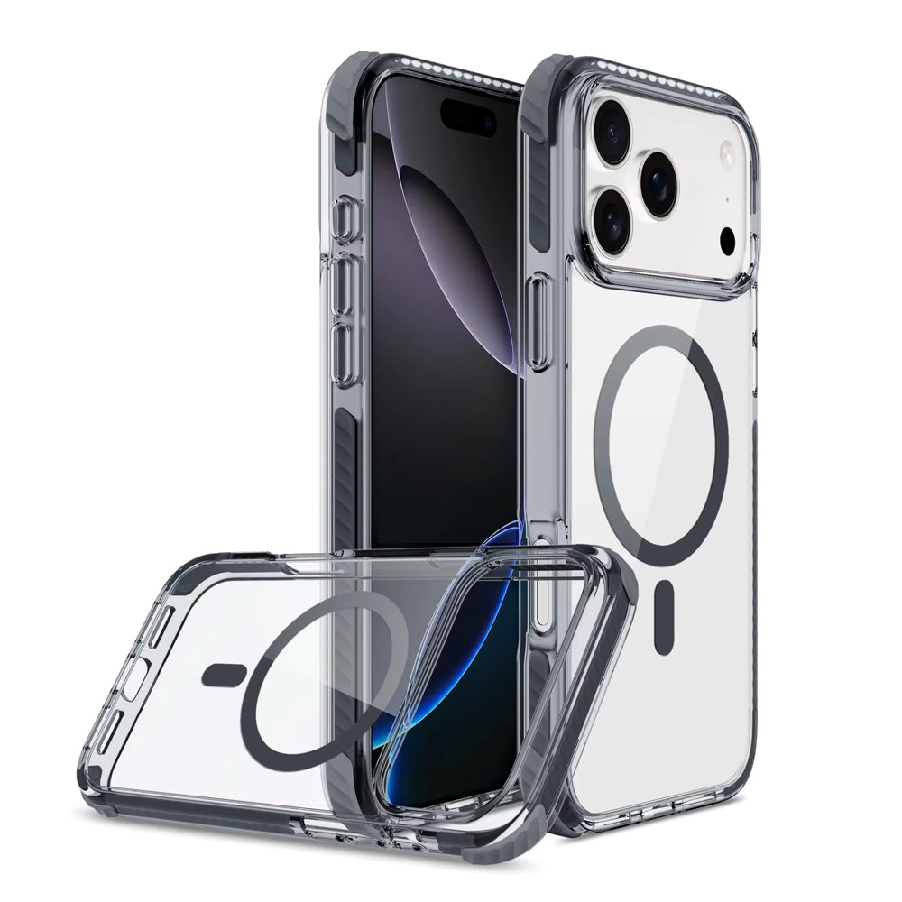 REDEFYNE Echo Wave clear MagSafe case for iPhone 18 Pro Max in black