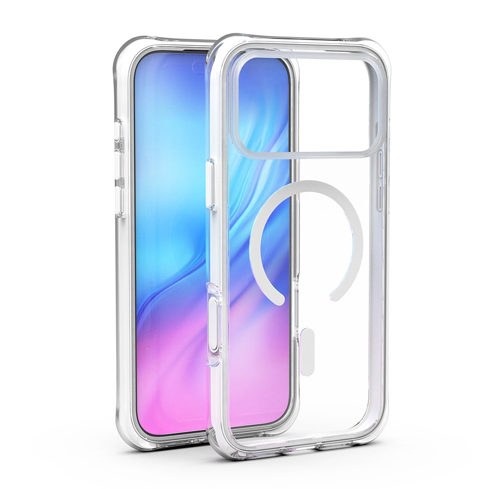 REDEFYNE Airshield clear MagSafe case for iPhone 18 Pro Max in white, rear view