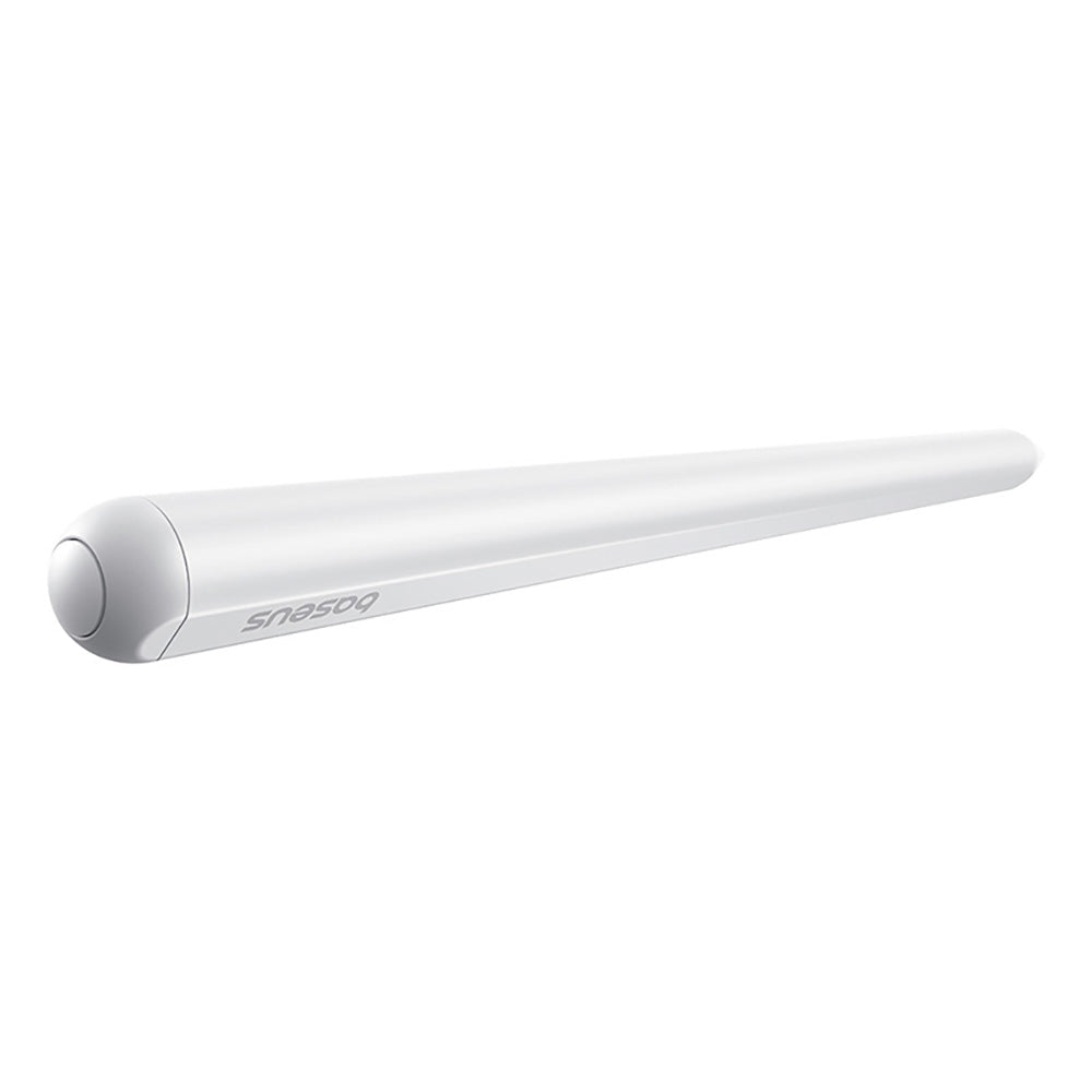 Baseus Smooth Writing 3 stylus shown at an angle showing the flat magnetic charging edge