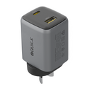 iQuick NANO ENERGY 2 45W charger in gun metal with Australian plug
