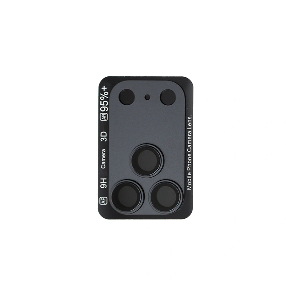 Kinglas Armor frosted metal camera lens protector in black on an iPhone 18 Pro Max camera island