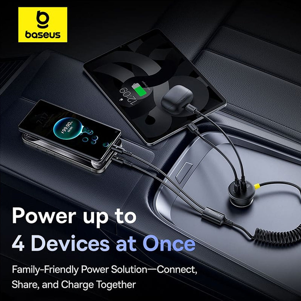 Baseus 60W car charger USB-C port close-up detail