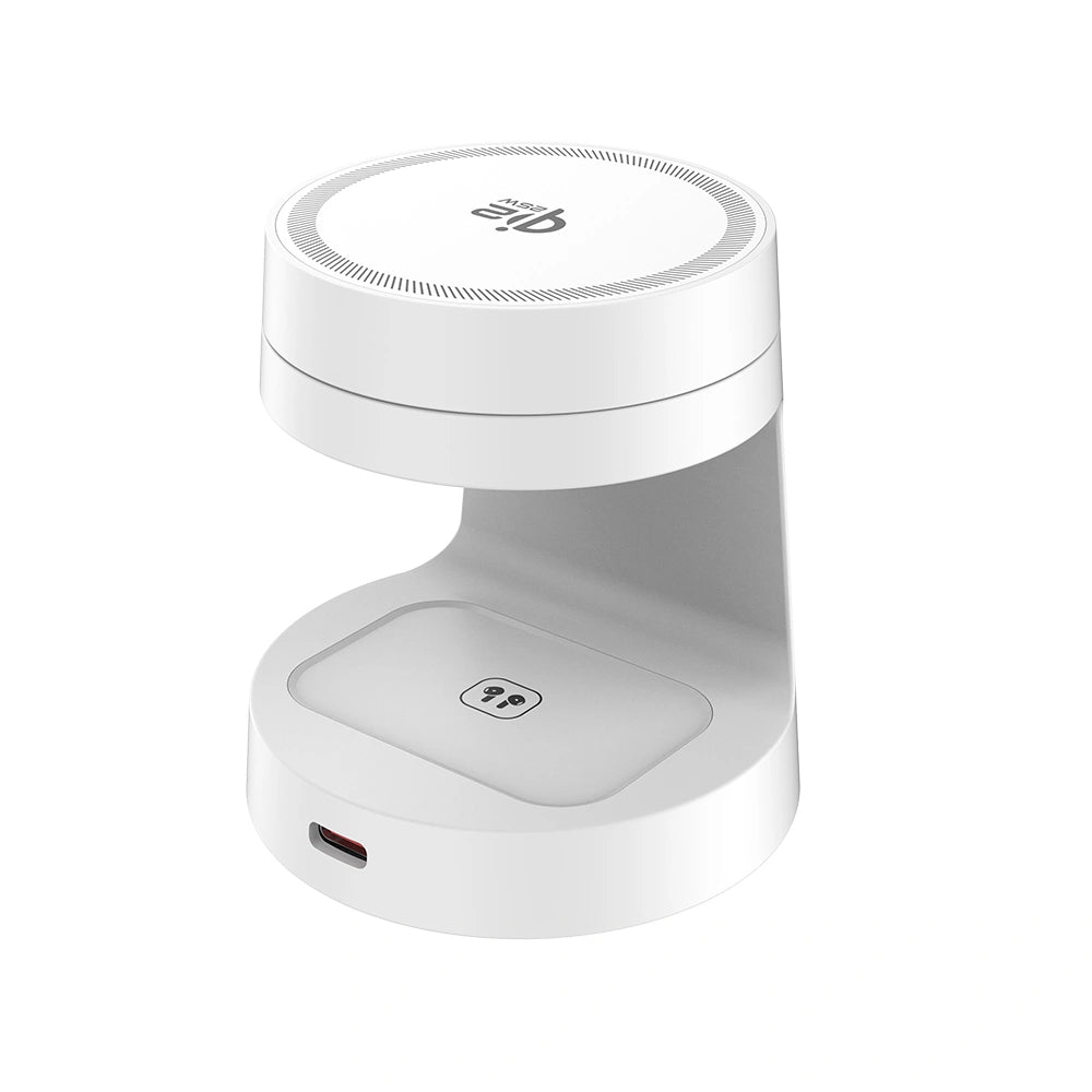 REDEFYNE Qi2.2 25W 3-in-1 foldable magnetic wireless charging station in white