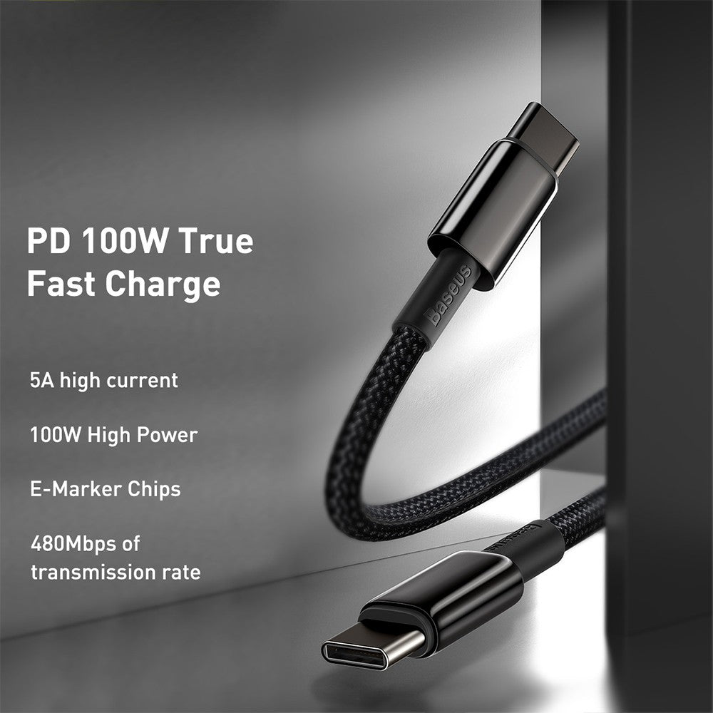 Baseus Fast Charging Data Cable Type-C to Type-C 100W 2M -Black