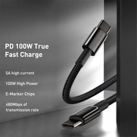 Baseus Fast Charging Data Cable Type-C to Type-C 100W 1M -Black