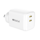 iQuick NANO ENERGY 2 45W dual USB-C GaN wall charger in white