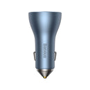 Baseus Golden Contactor Pro 65W car charger Grey — side profile view