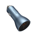 Baseus Golden Contactor Pro 65W charger Grey — USB-C and USB-A port detail