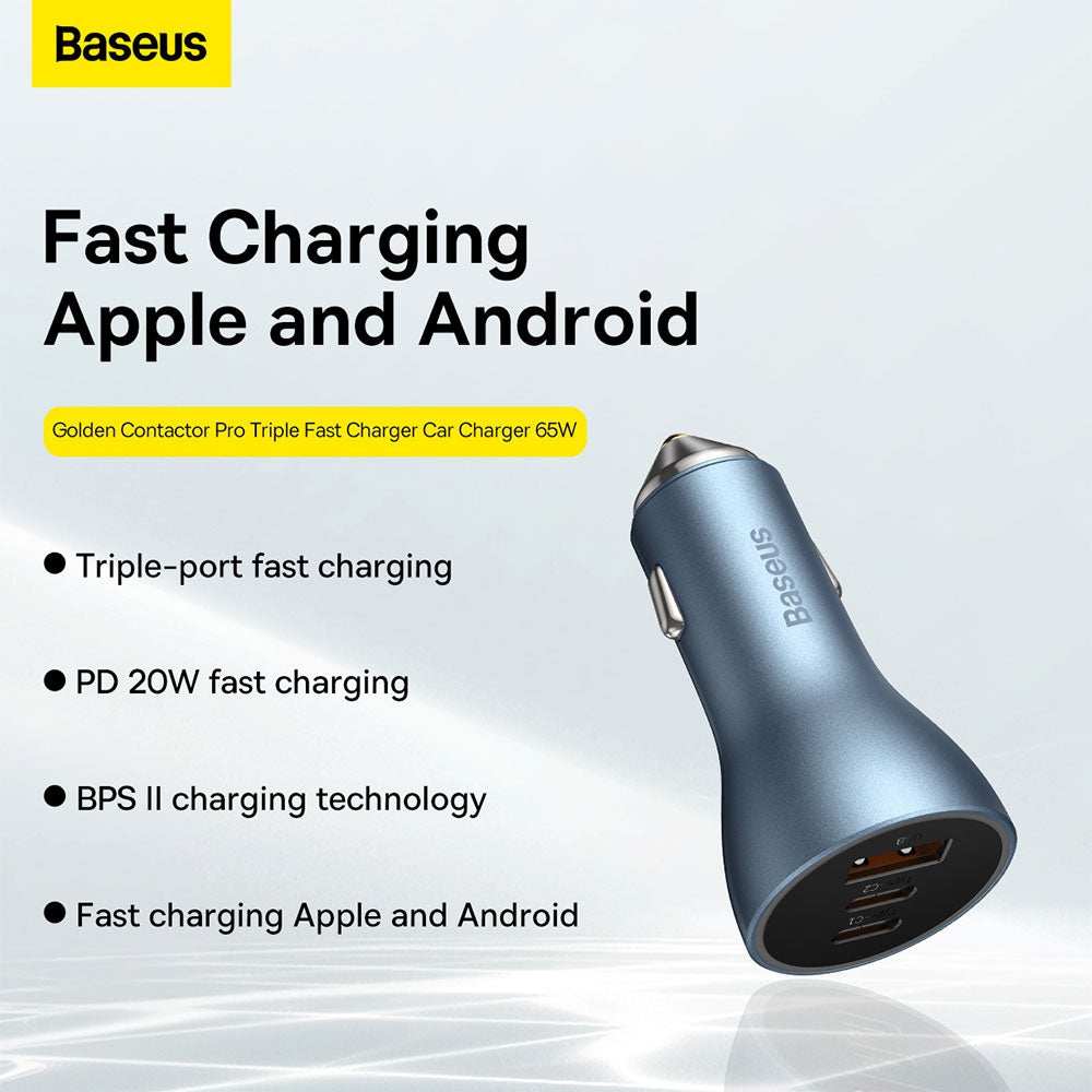Baseus Golden Contactor Pro 65W charger Grey — packaging and contents