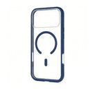 Navy Ultimake UTIA MagSafe case for iPhone 17 Pro — clear back, navy frame