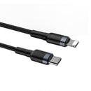 iQuick Braided USB-C to Lightning Charging Cable 2M -Black