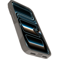 OtterBox Commuter case for iPhone 17 Pro in Grey Comfort, angled