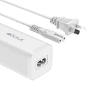iQuick 100W GaN 4-port charging station in white with mains lead