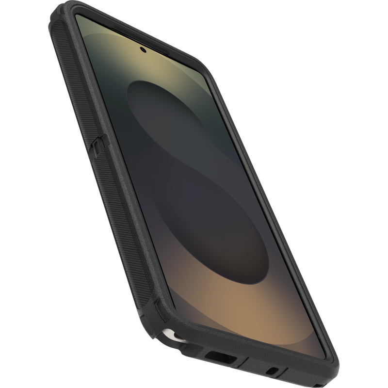 Angled view of OtterBox Defender Series Pro MagSafe case installed on Galaxy S26 Ultra Black