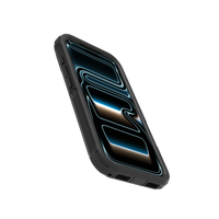 OtterBox Defender Pro case for iPhone 18 Pro and 17 Pro in black, angled front view