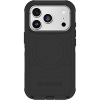 Back of the OtterBox Defender Pro case in black showing the full width camera opening and MagSafe ring