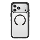 OtterBox Defender Pro XT clear case for iPhone 18 Pro Max and 17 Pro Max in Black/Clear, back view with MagSafe ring