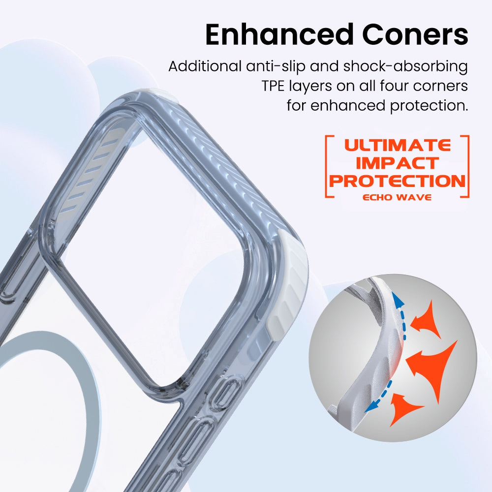 REDEFYNE Echo Wave case double thickness clear back panel