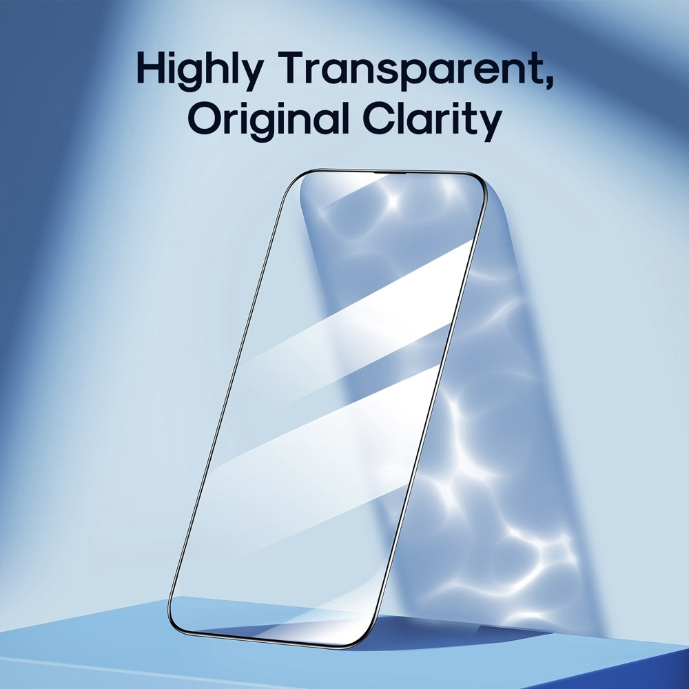 Kinglas 2.5D screen protector showing the silk printed border and full coverage fit
