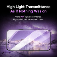 Baseus Sapphire HD glass protector - high light transmittance feature graphic