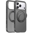 Torras Ostand R Air MagSafe case for iPhone 17 Pro in black, rear view showing integrated rotating stand