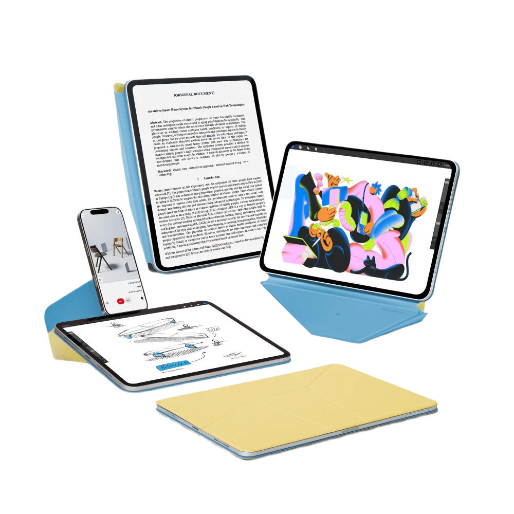MOFT Dynamic Folio for iPad Pro 11-inch in Panna Cotta MOVAS vegan leather