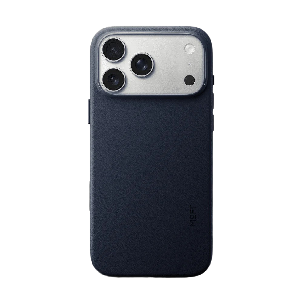 MOFT Snap MagSafe case for iPhone 17 Pro in Navy Blue MOVAS vegan leather
