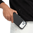 MOFT Snap case for iPhone 17 Pro shown with a MOFT Snap stand accessory attached