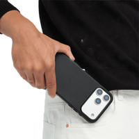 MOFT Snap case for iPhone 17 Pro shown with a MOFT Snap stand accessory attached
