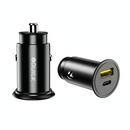 iQuick 48W car charger side view showing USB-A and USB-C ports