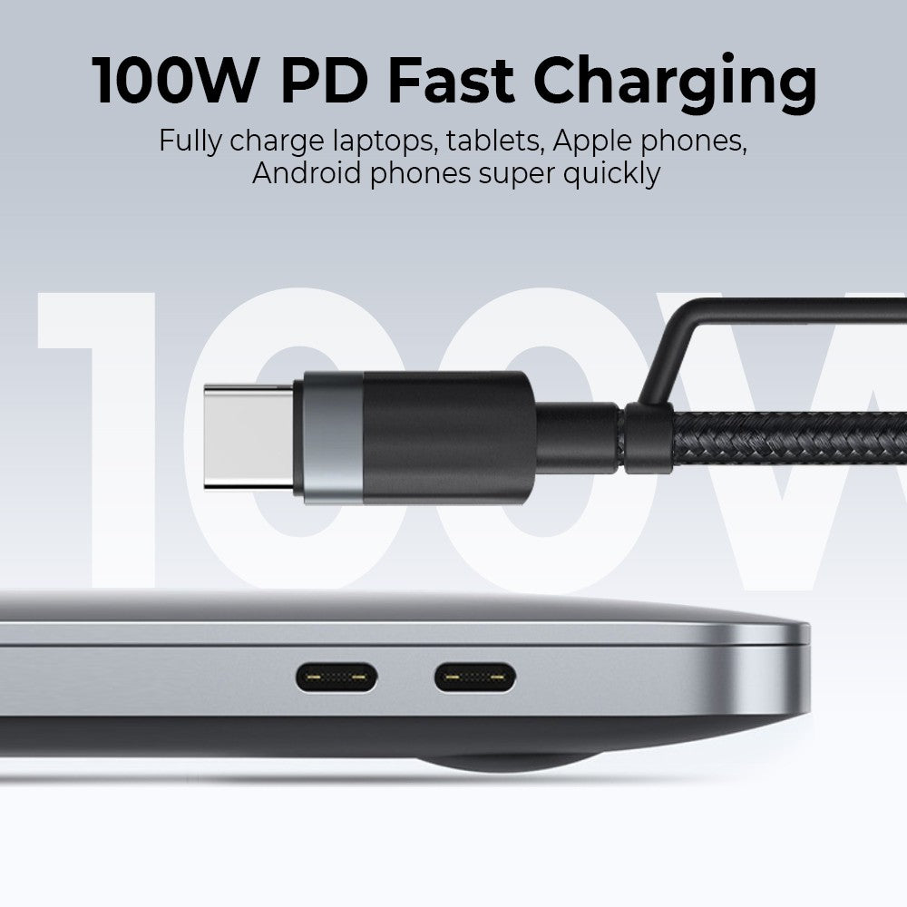 iQuick TransWire I Series 4 in 1 Charging Data Cable 1.2m -Black
