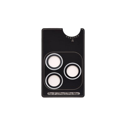 Kinglas iPhone 17 Pro / Pro Max HD camera lens protector in Silver metal ring