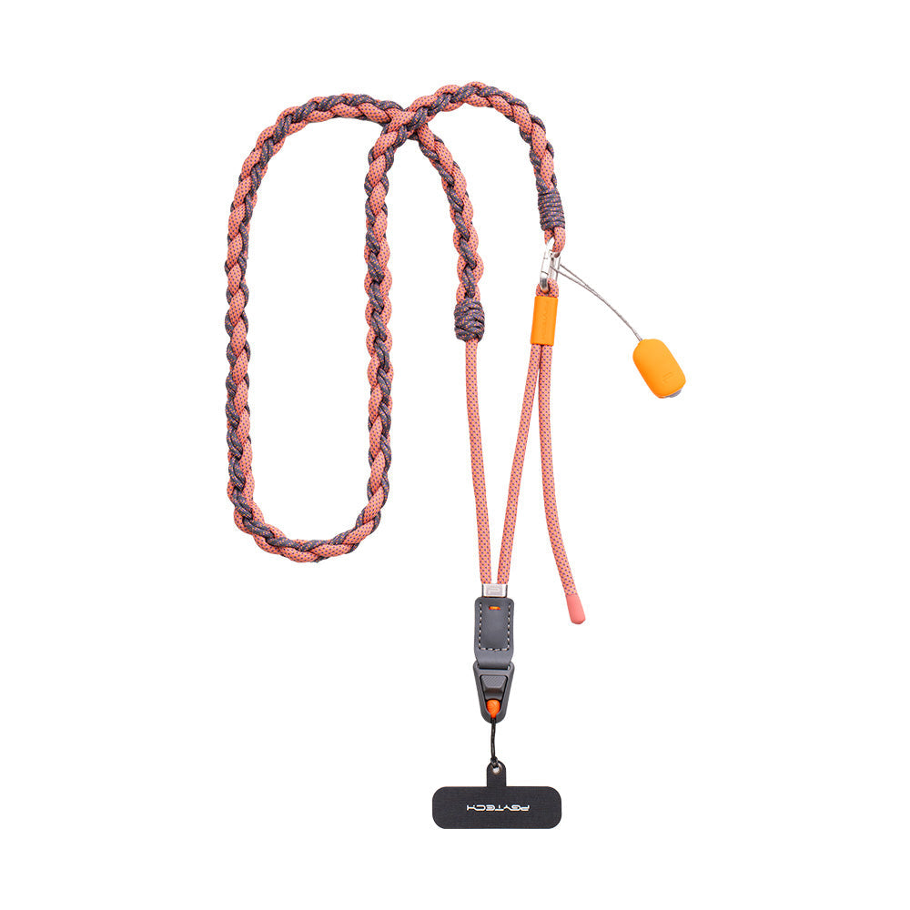 PGYTECH LinkGo phone photography strap in Braided Coral Pink